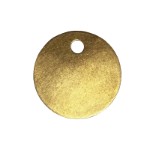 Brass tag Ø27x0,8 mm with Ø4 mm hole (10 pcs.)